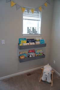Weathered Grey Nursery Bookshelves