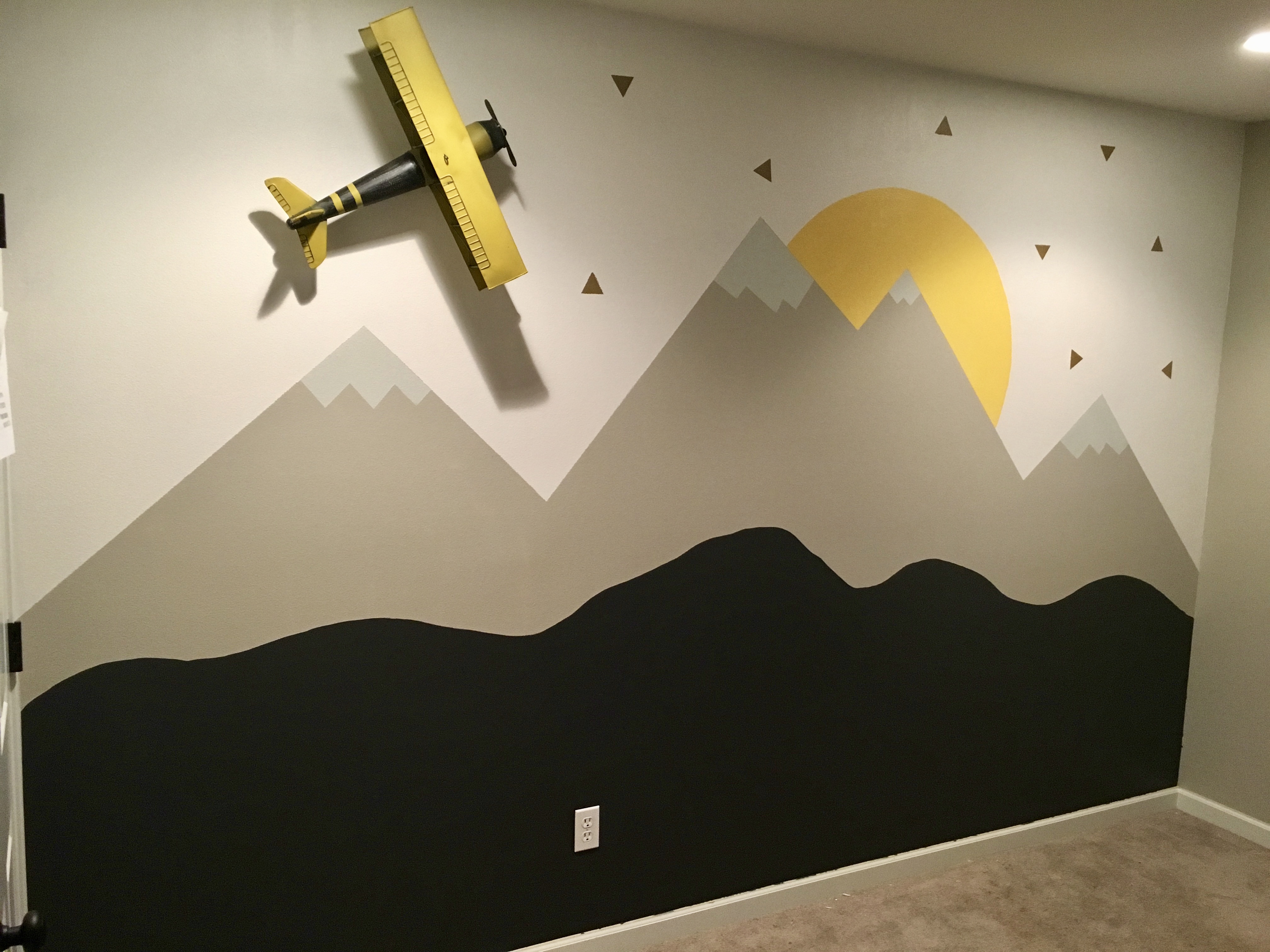 Step by Step Mountain Wall Mural